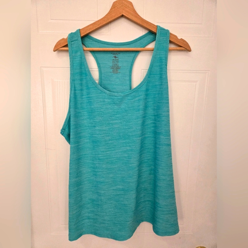 XXL Athletic Works Green Aqua Tank Top
